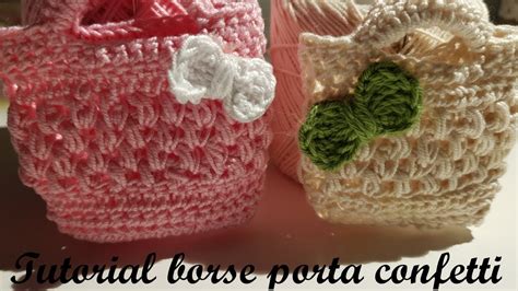 Tutorial uncinetto mini borsetta porta confetti 